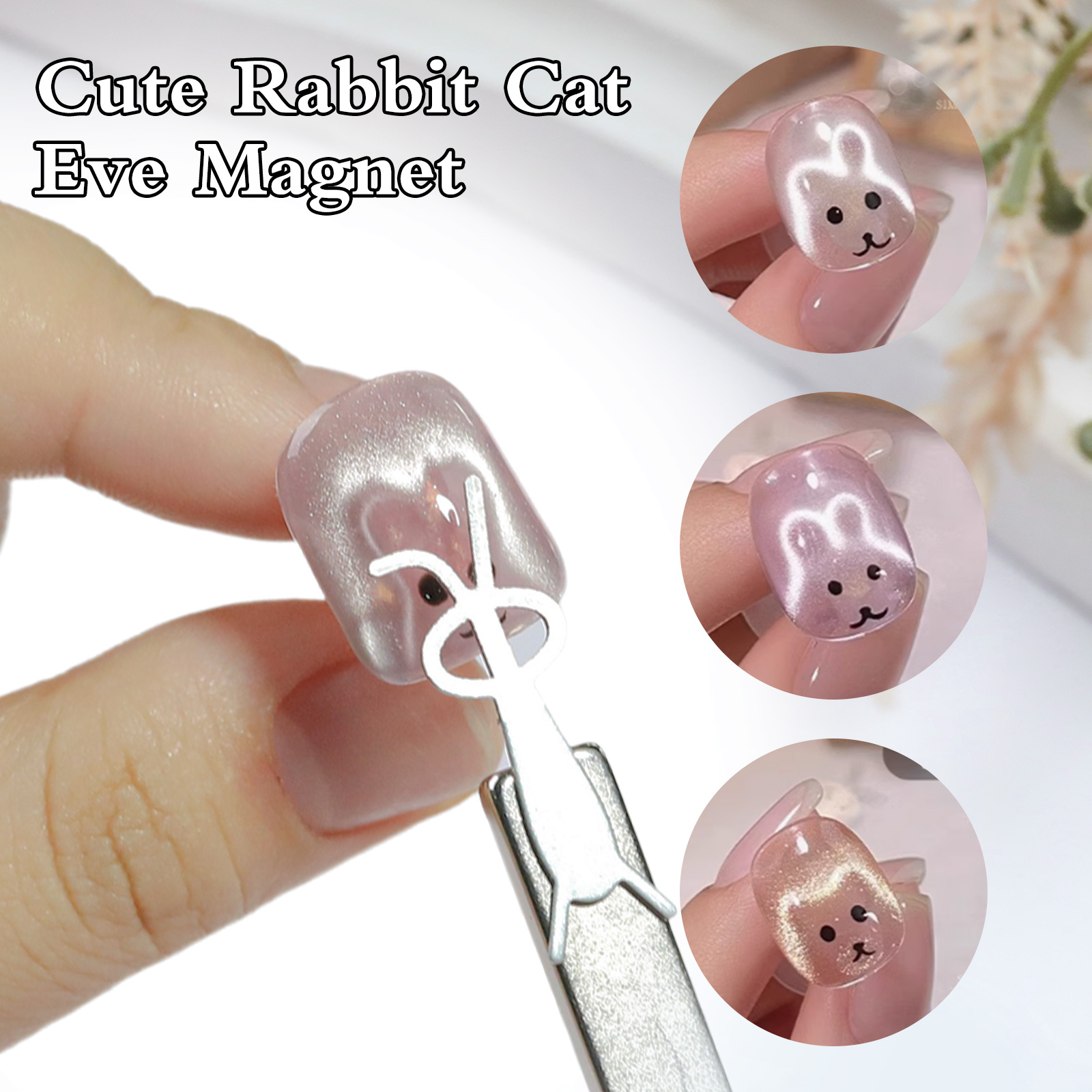 Nail Gel Polish Set - 1/4Pcs Rabbit Bear Heart Shaped Cat