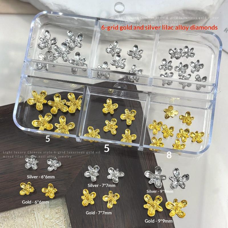 Nail Art Lilac - 3D Alloy Nail Art Decorations 20/30pcs