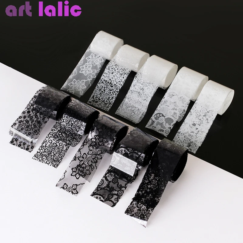 Nail Art Leopard - 10 Rolls 2.5*60cm New Black White