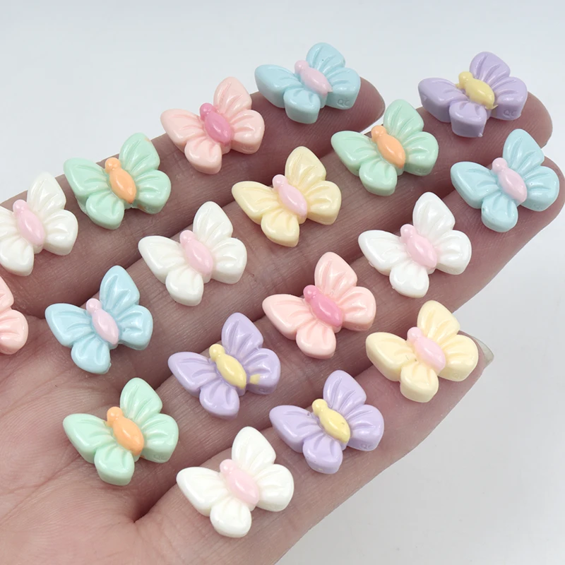 Nail Art Quirky - 30Pcs/300pcs Resin Butterfly Flat Scrapbooking DIY