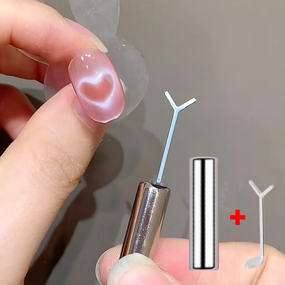 Nail Gel Polish Set - 2/3Pcs Love-Heart Iron Sheet+Nail Magent Set