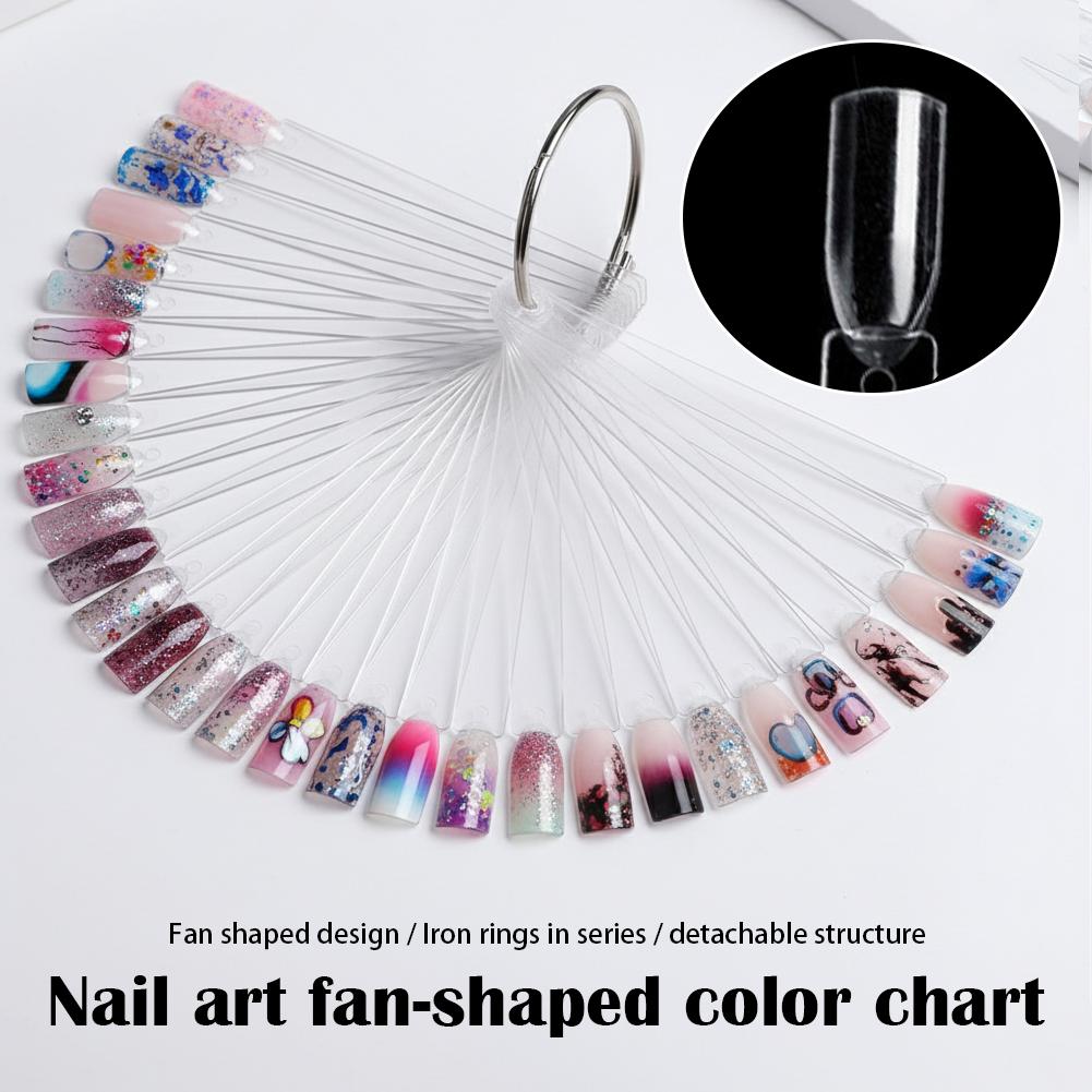Nail Art Vector - 50 Tips Clear Nail Swatches Color