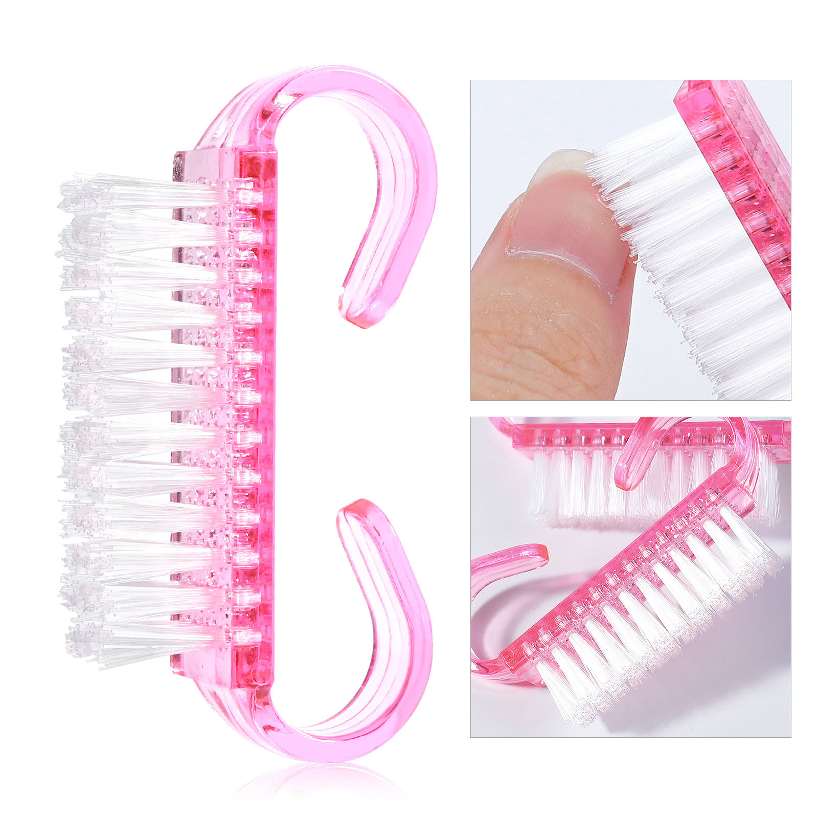 Nail Art Pink Soft - 1/5/20Pcs Acrylic Nail Brush Pink Color