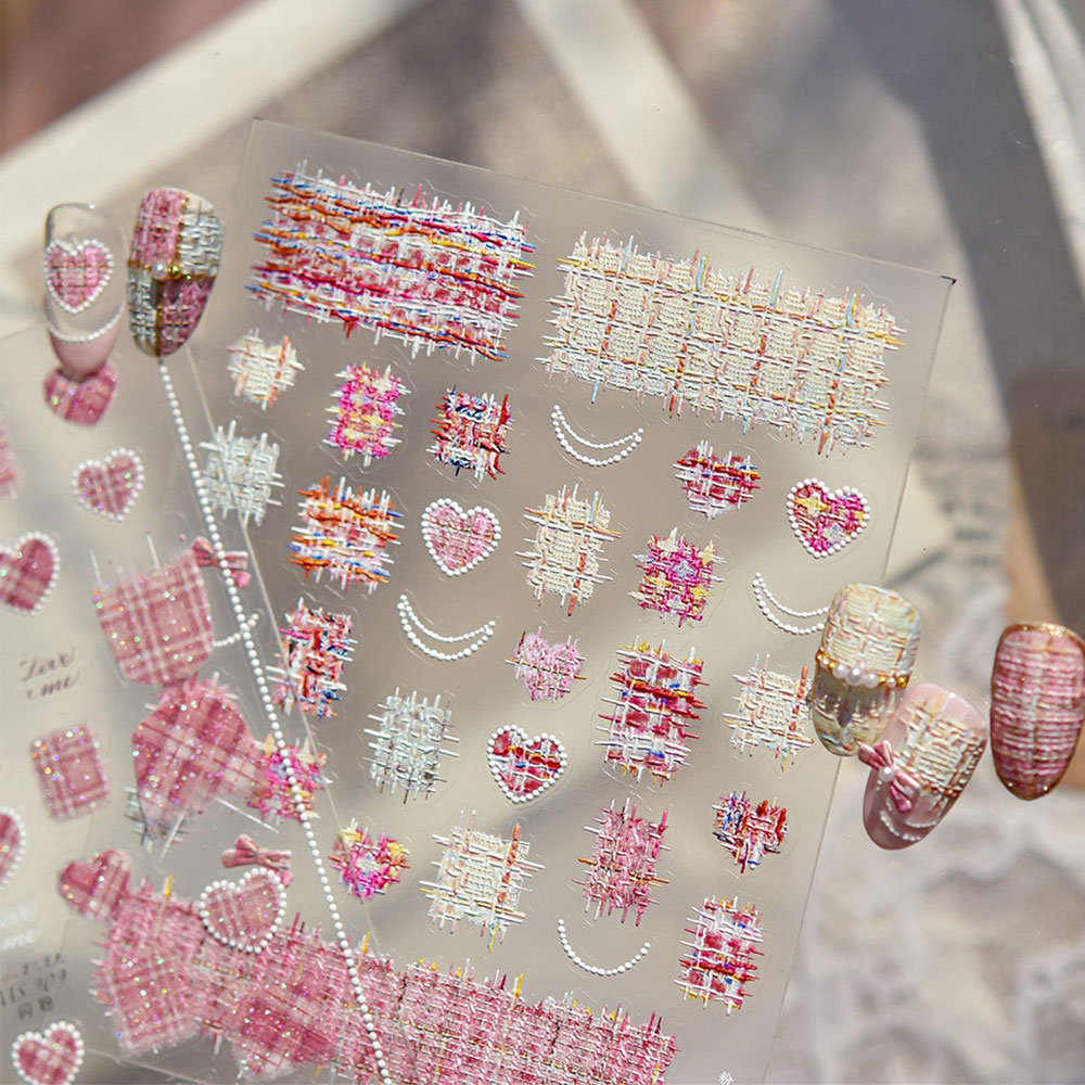 Nail Art Valentine - 1pcs 5D Relief Love Hear Bow