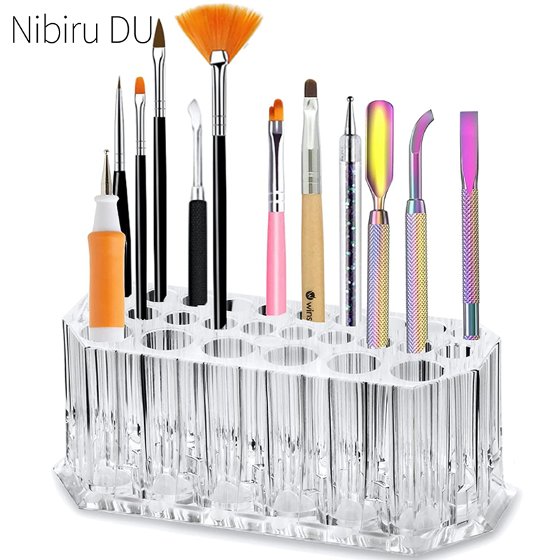 Nail Art Vector - 26 Holes Acrylic Nail Brushes Organizer