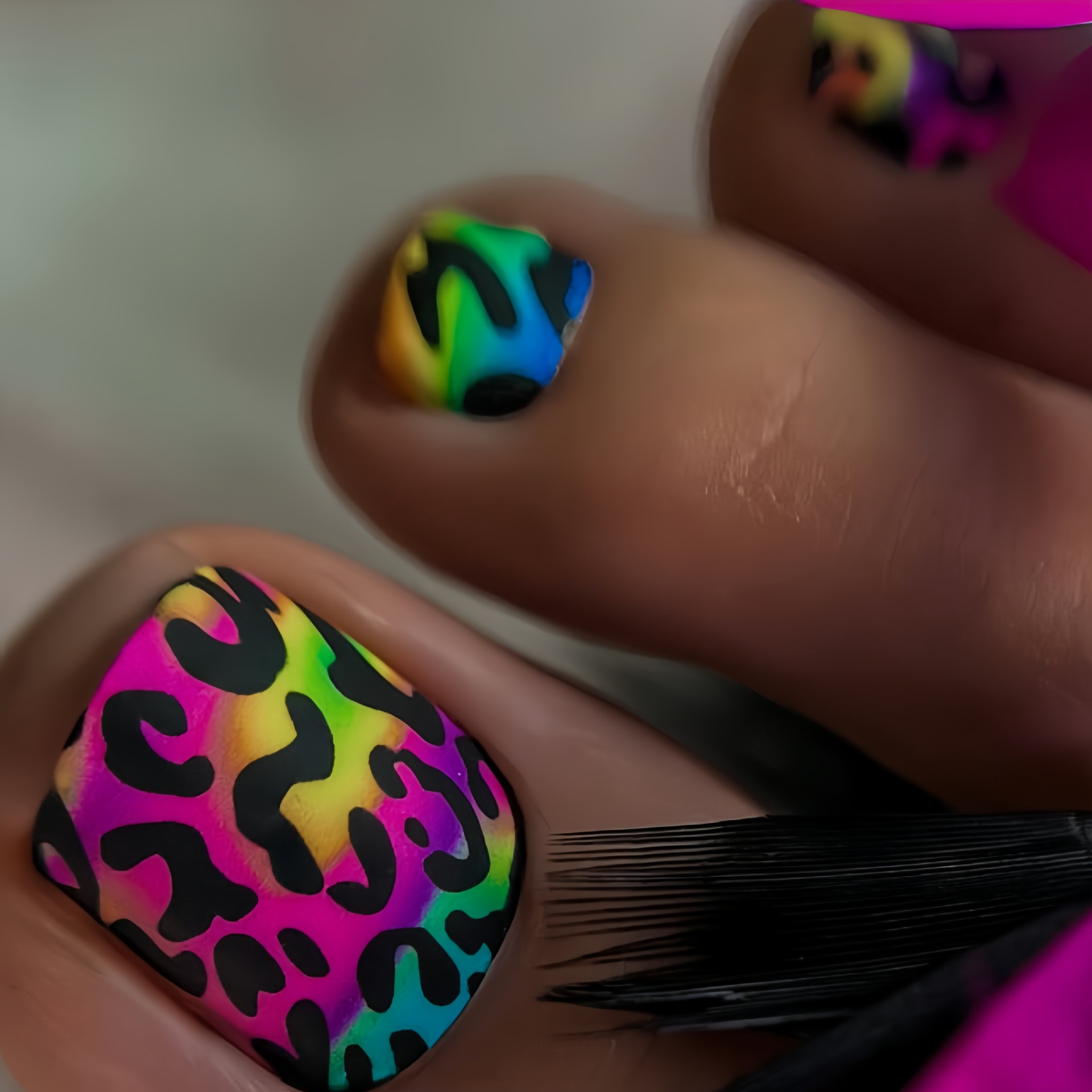 Nail Art Leopard - 24pcs y2k Press on Toenails Sweet