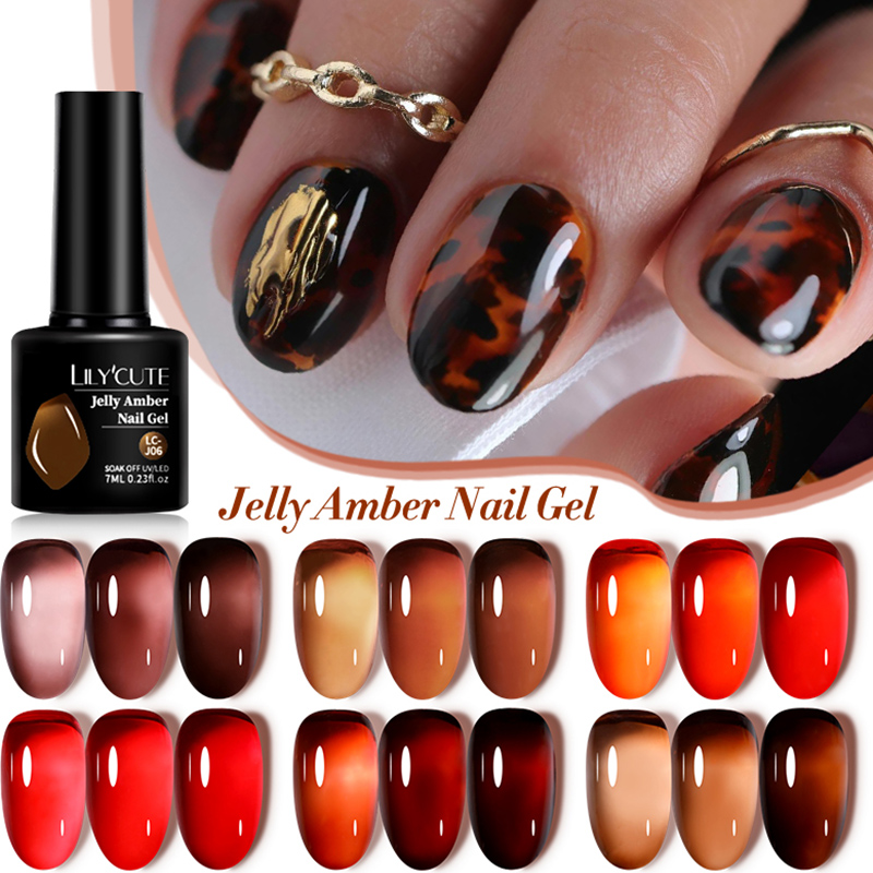 LILYCUTE 7ML Jelly Amber Gel N - Nail Art Leopard recension och pris