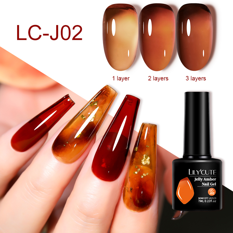 LILYCUTE 7ML Jelly Amber Gel N - Nail Art Leopard recension och pris