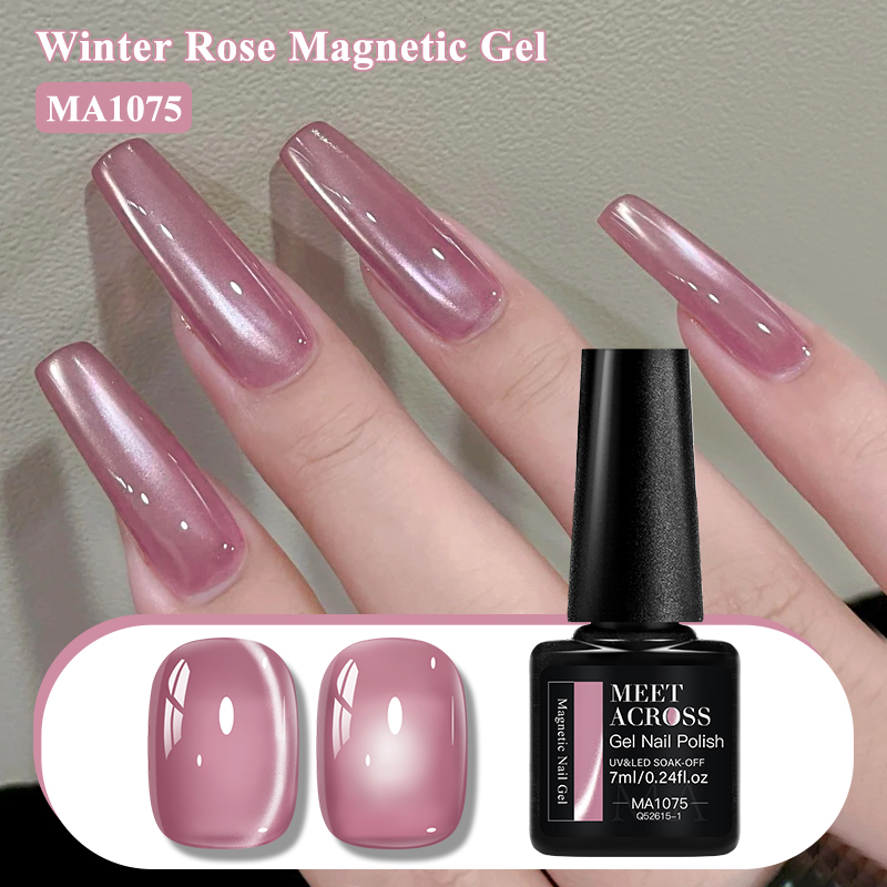 Pink Winter Rose Cat Magnetic  - Nail Art Valentine recension och pris
