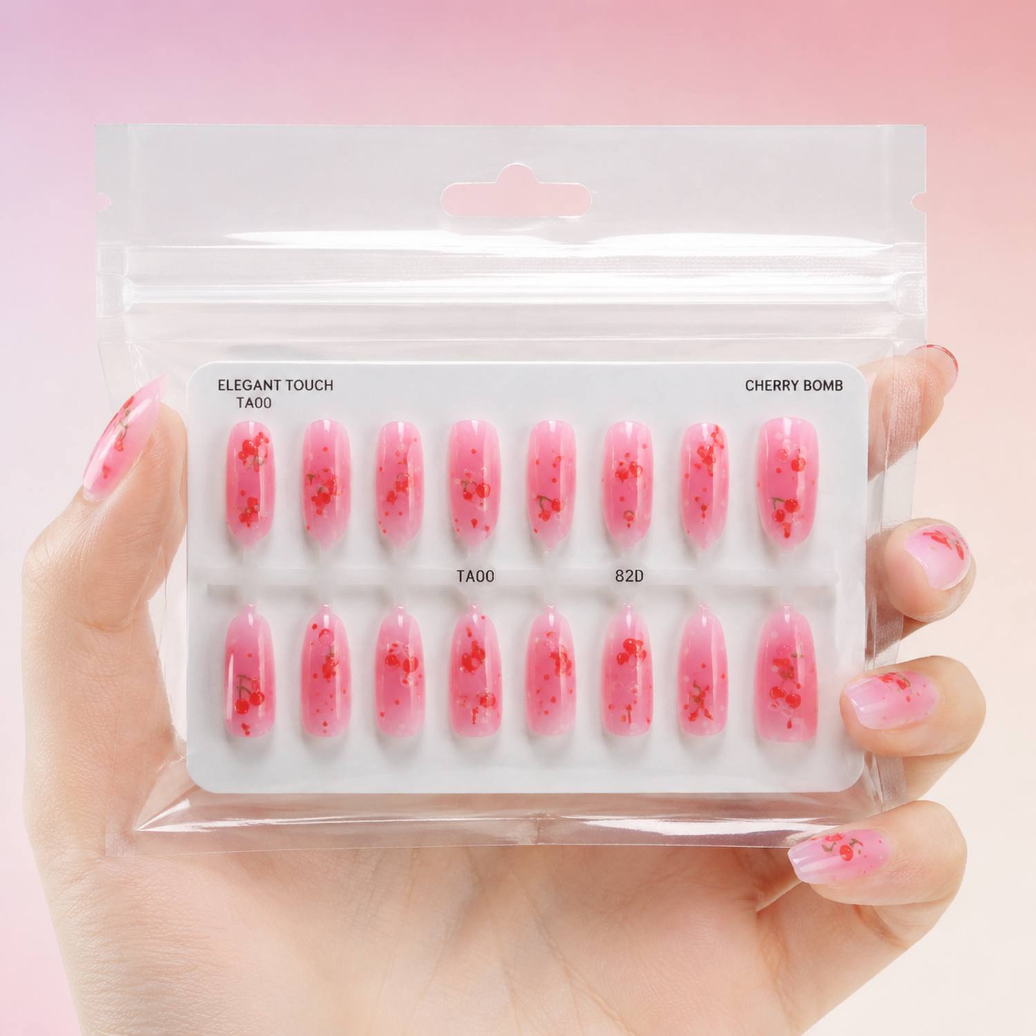 1Bag Soft Gradient Pink Cherry - Nail Art Pink Soft recension och pris