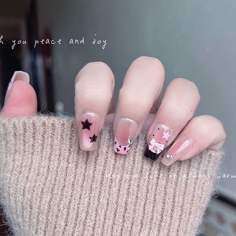 10pcs Short Square Press On Na - Nail Art Leopard recension och pris