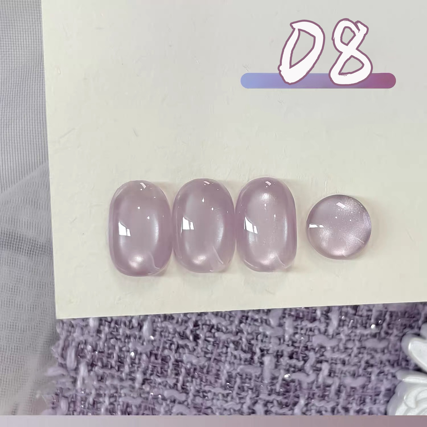 SHAKA 1pcs Ice Transparent Whi - Nail Art Lilac recension och pris