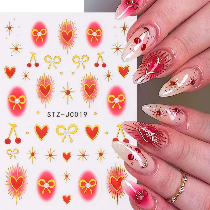 Y2K Bronzing Heart Blusher Sti - Nail Art Valentine recension och pris