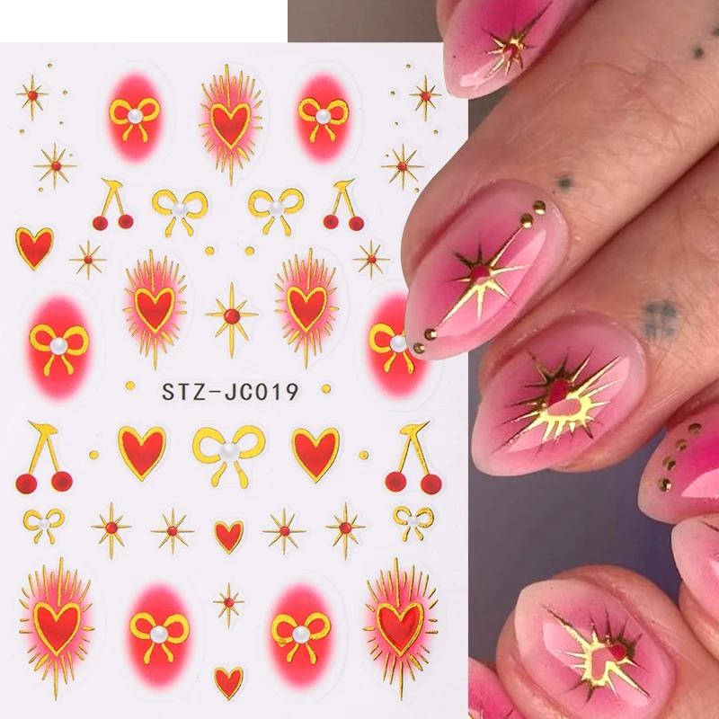 Y2K Bronzing Heart Blusher Sti - Nail Art Valentine recension och pris