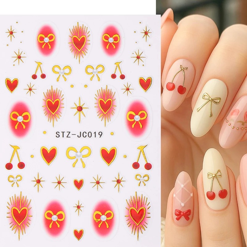 Y2K Bronzing Heart Blusher Sti - Nail Art Valentine recension och pris