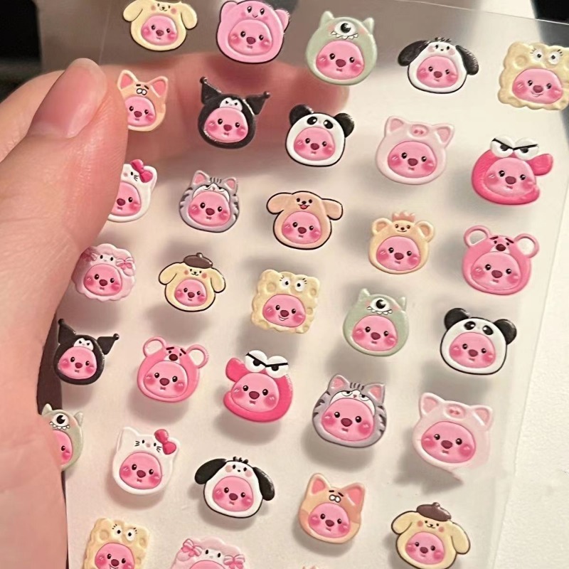 2pcs Cute Beaver Loopy Sticker - Nail Art Quirky recension och pris