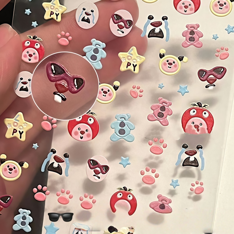 2pcs Cute Beaver Loopy Sticker - Nail Art Quirky recension och pris