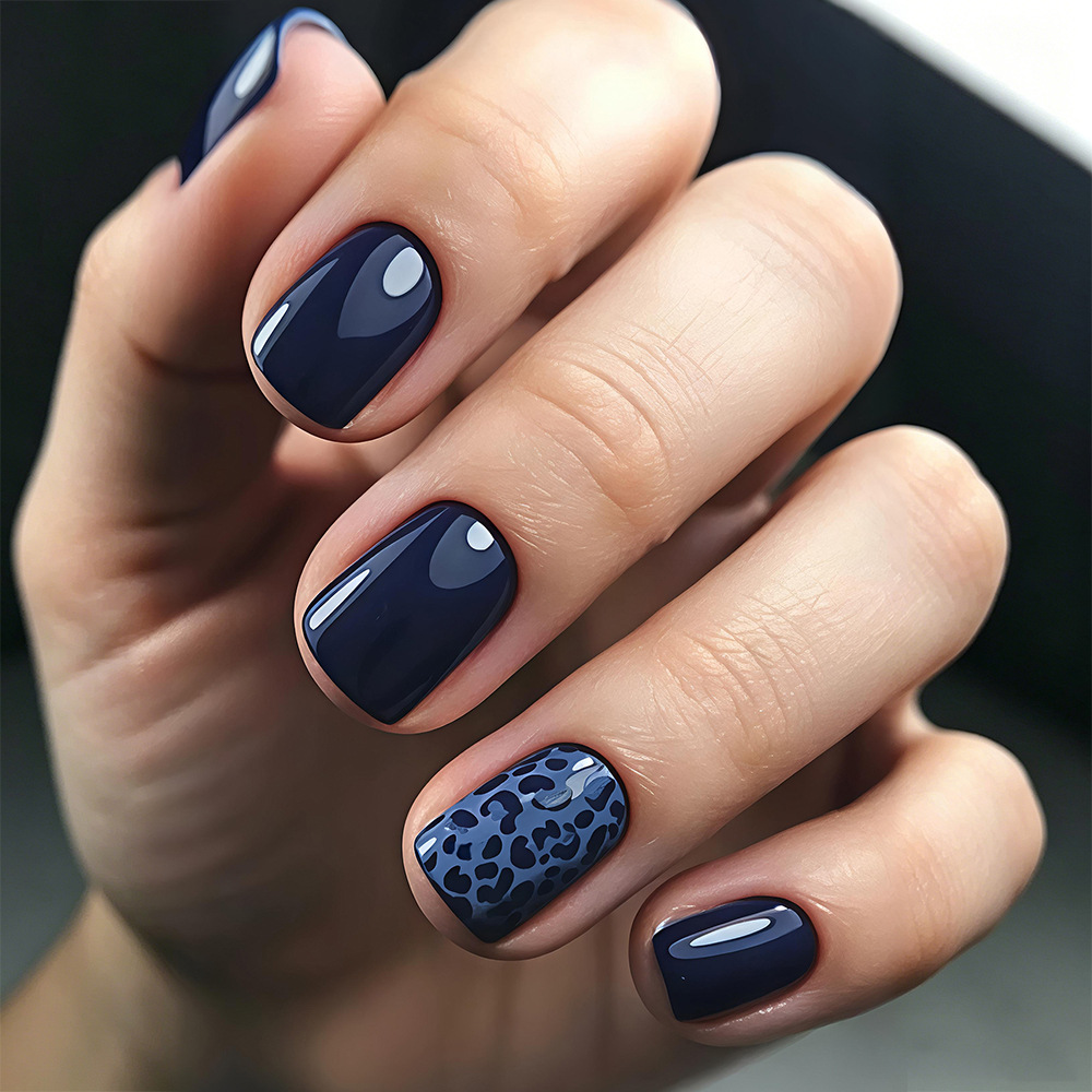 24pcs Short Square Press On Na - Nail Art Leopard recension och pris