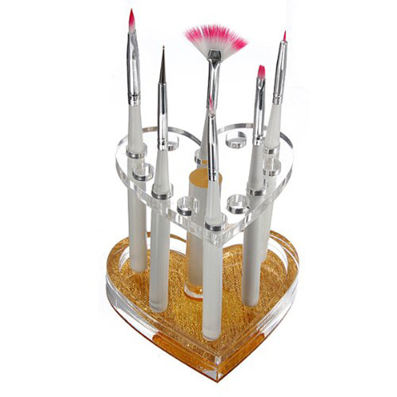 12 Holes Nail Brushes Storage  - Nail Art Vector recension och pris