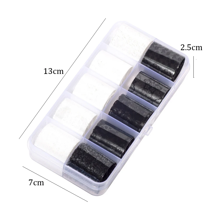 10 Rolls 2.5*60cm New Black Wh - Nail Art Leopard recension och pris