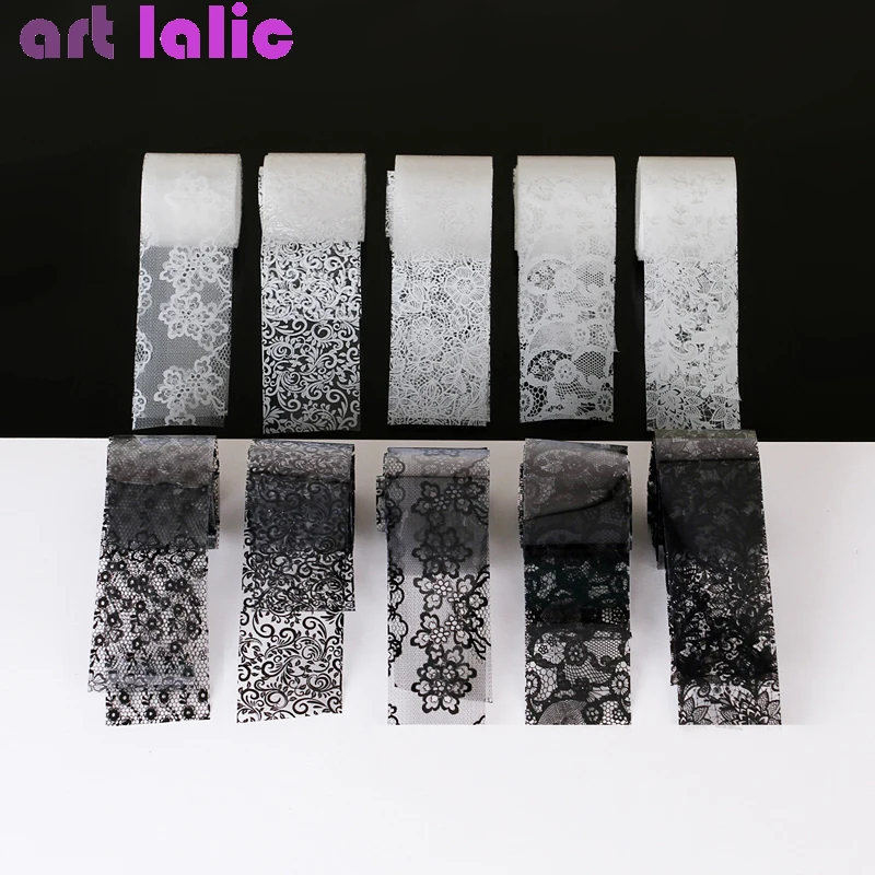 10 Rolls 2.5*60cm New Black Wh - Nail Art Leopard recension och pris