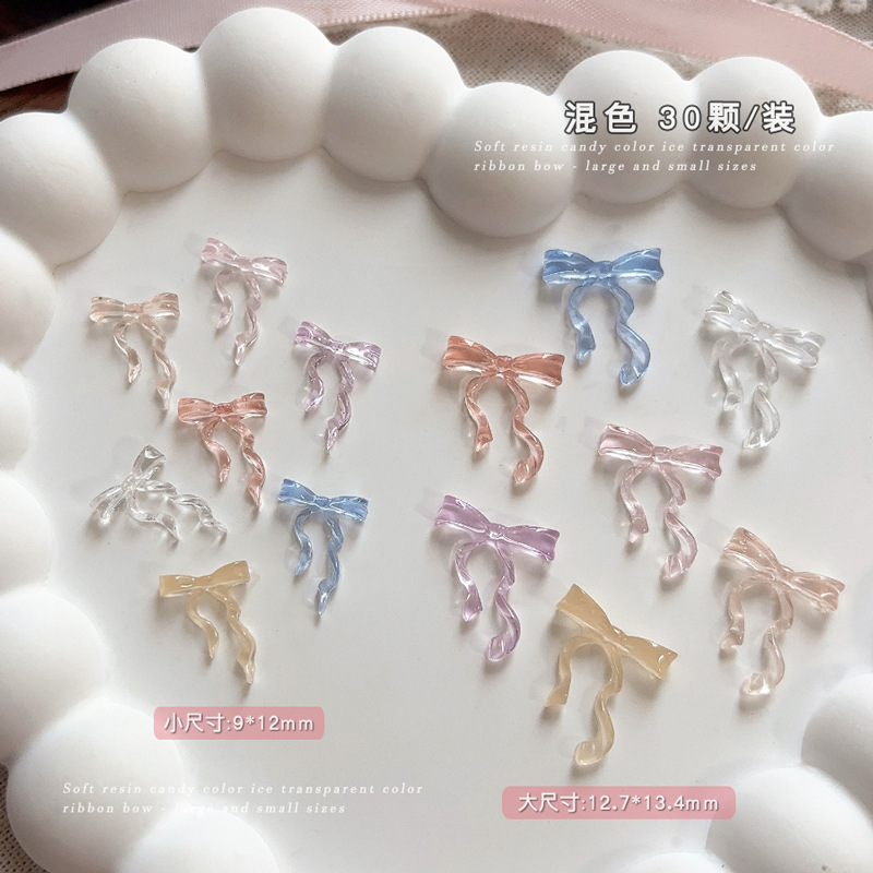30PCS Fairy Ice Transparent Pi - Nail Art Pink Soft recension och pris