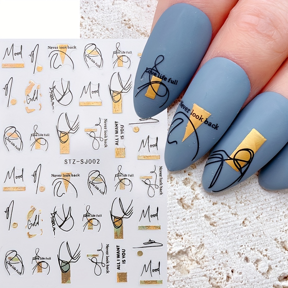 1PC Abstract Geometry Stickers - Nail Art Leopard recension och pris