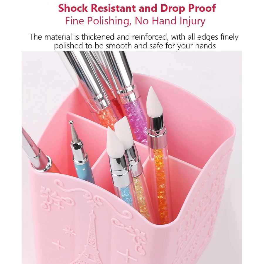 4-Compartment Nail Art Brush H - Nail Art Vector recension och pris