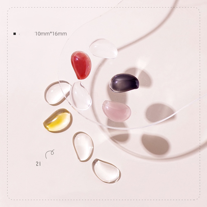 40Pcs Transparent Glass Nail A - Nail Art Vector recension och pris