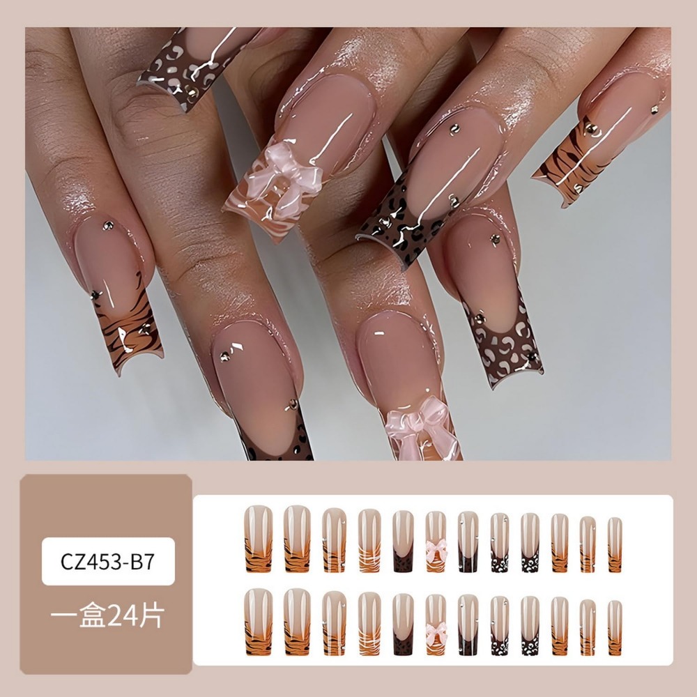 Leopard Print French Tip Full  - Nail Art Leopard recension och pris
