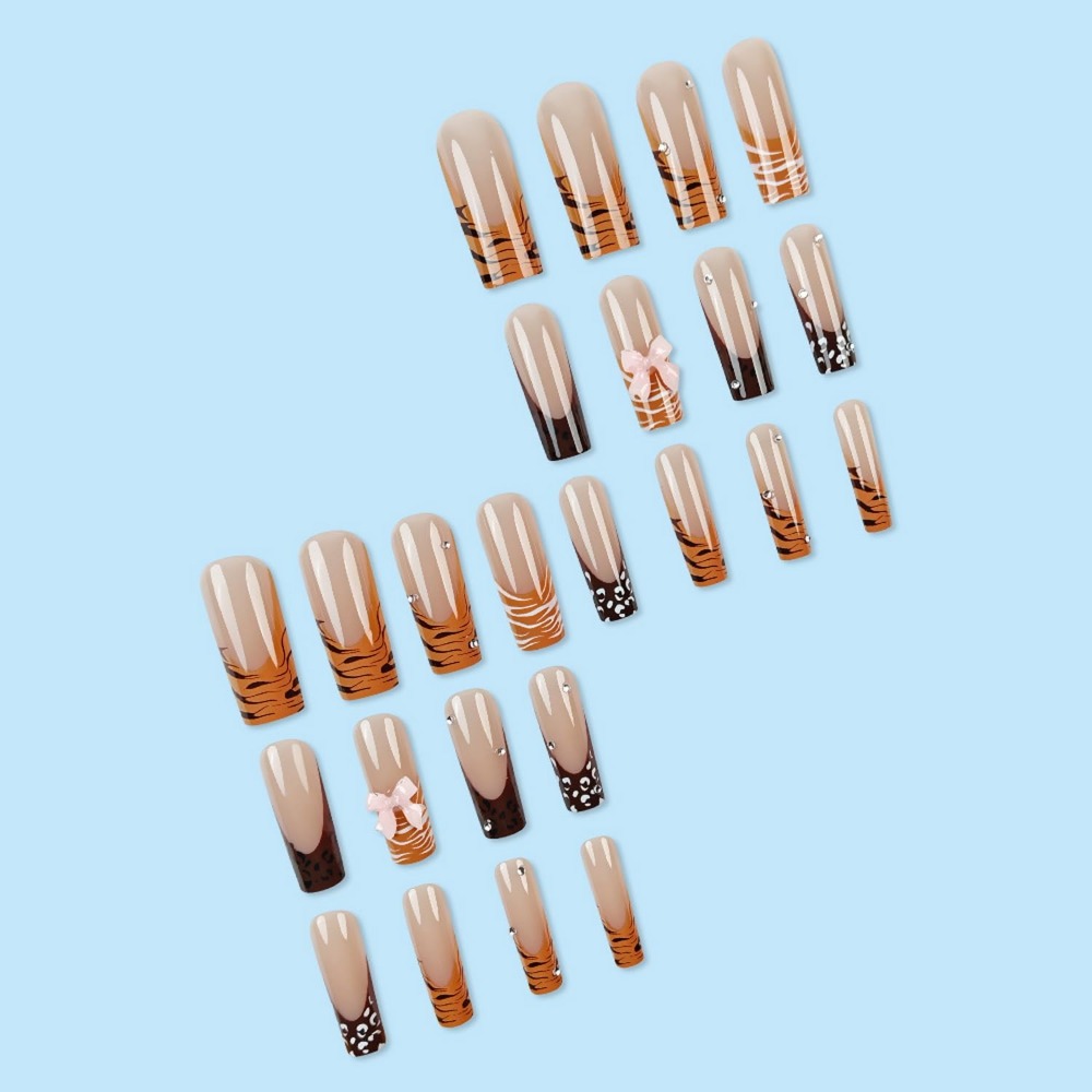 Leopard Print French Tip Full  - Nail Art Leopard recension och pris