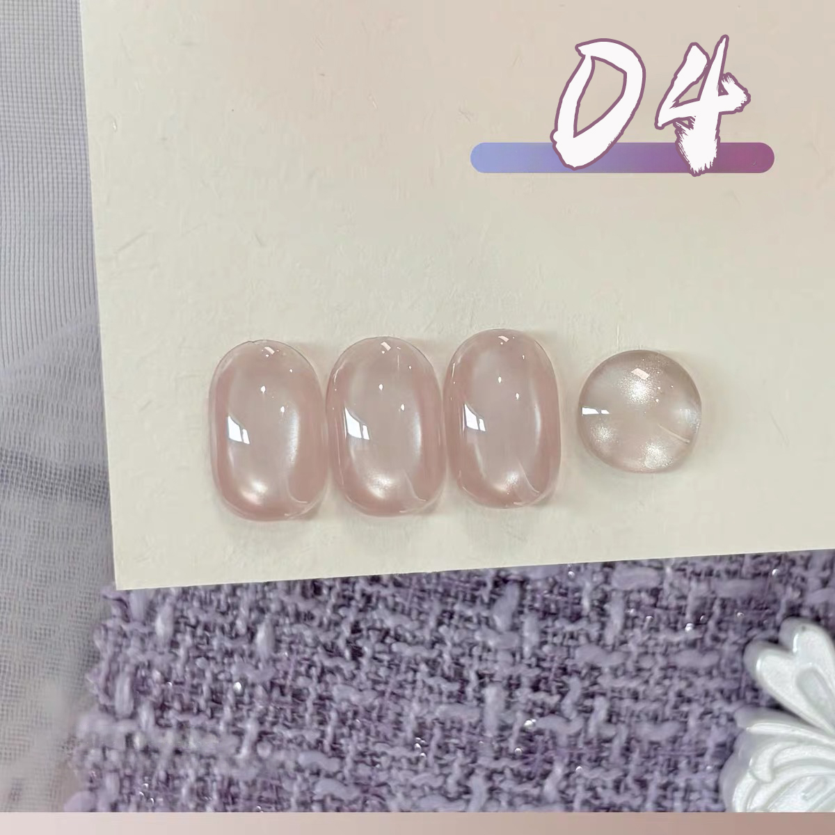 SHAKA 1pcs Ice Transparent Whi - Nail Art Lilac recension och pris
