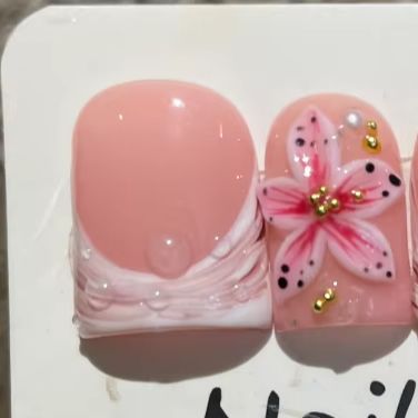 10Pcs/set Nude Pink Gradient S - Nail Art Leopard recension och pris