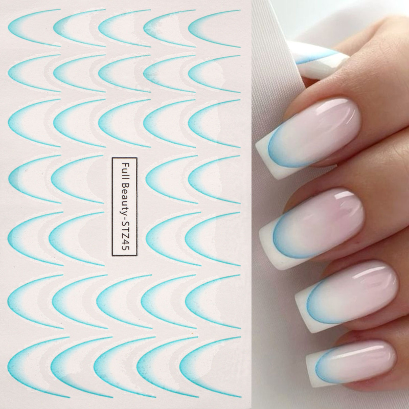8pcs Gradient French Nail Art  - Nail Art Leopard recension och pris
