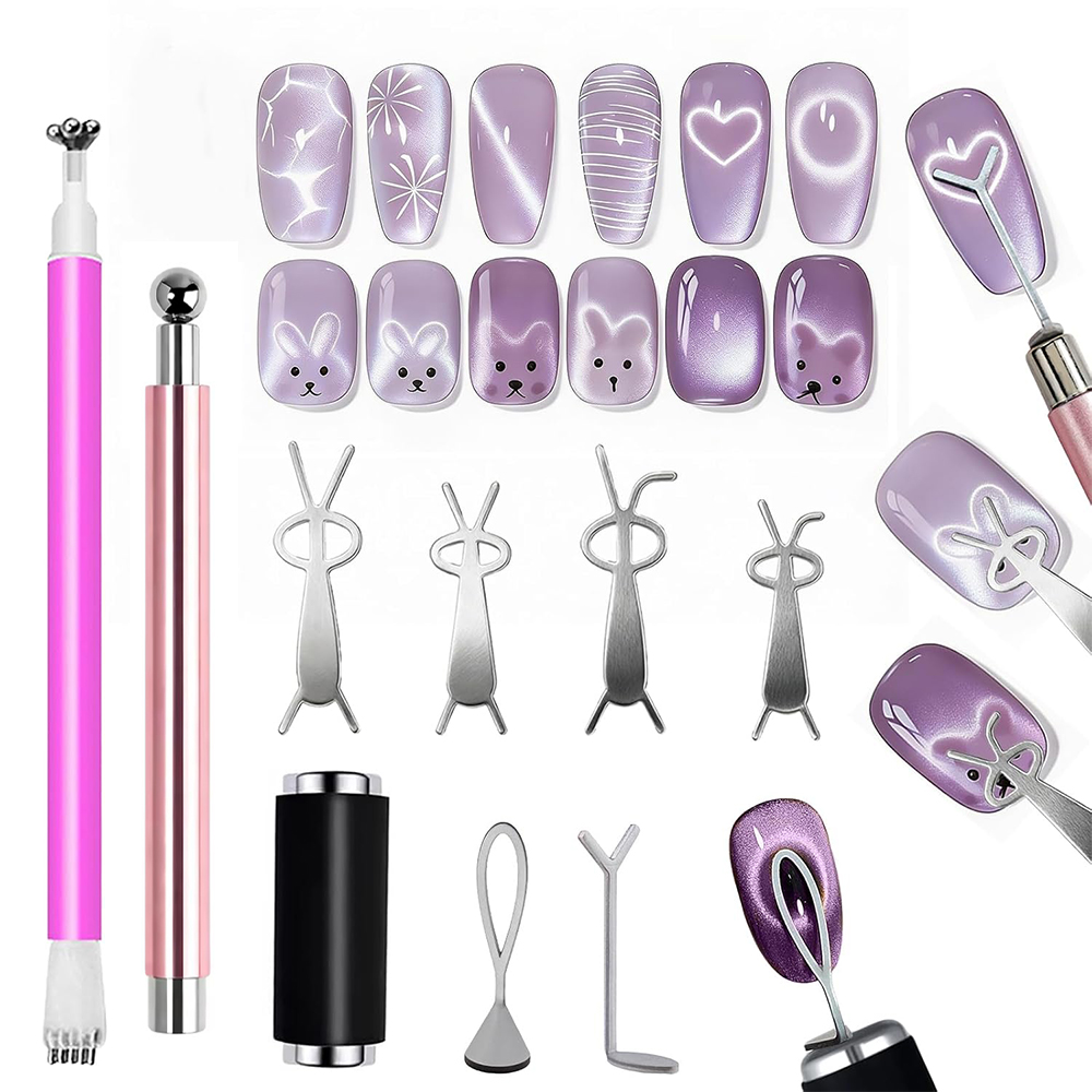 10Pcs Cat Eye Nail Magnet Set  - Nail Gel Polish Set recension och pris