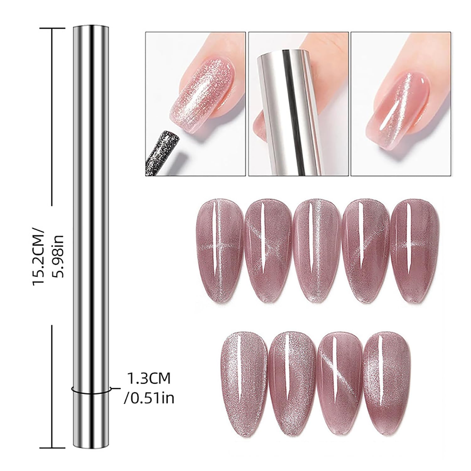 10Pcs Cat Eye Magnet Set Nail  - Nail Gel Polish Set recension och pris