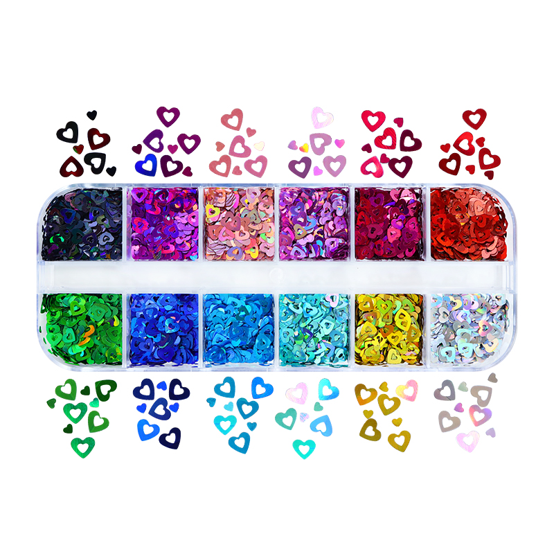 Holographic Love Heart Nail Ar - Nail Art Valentine recension och pris