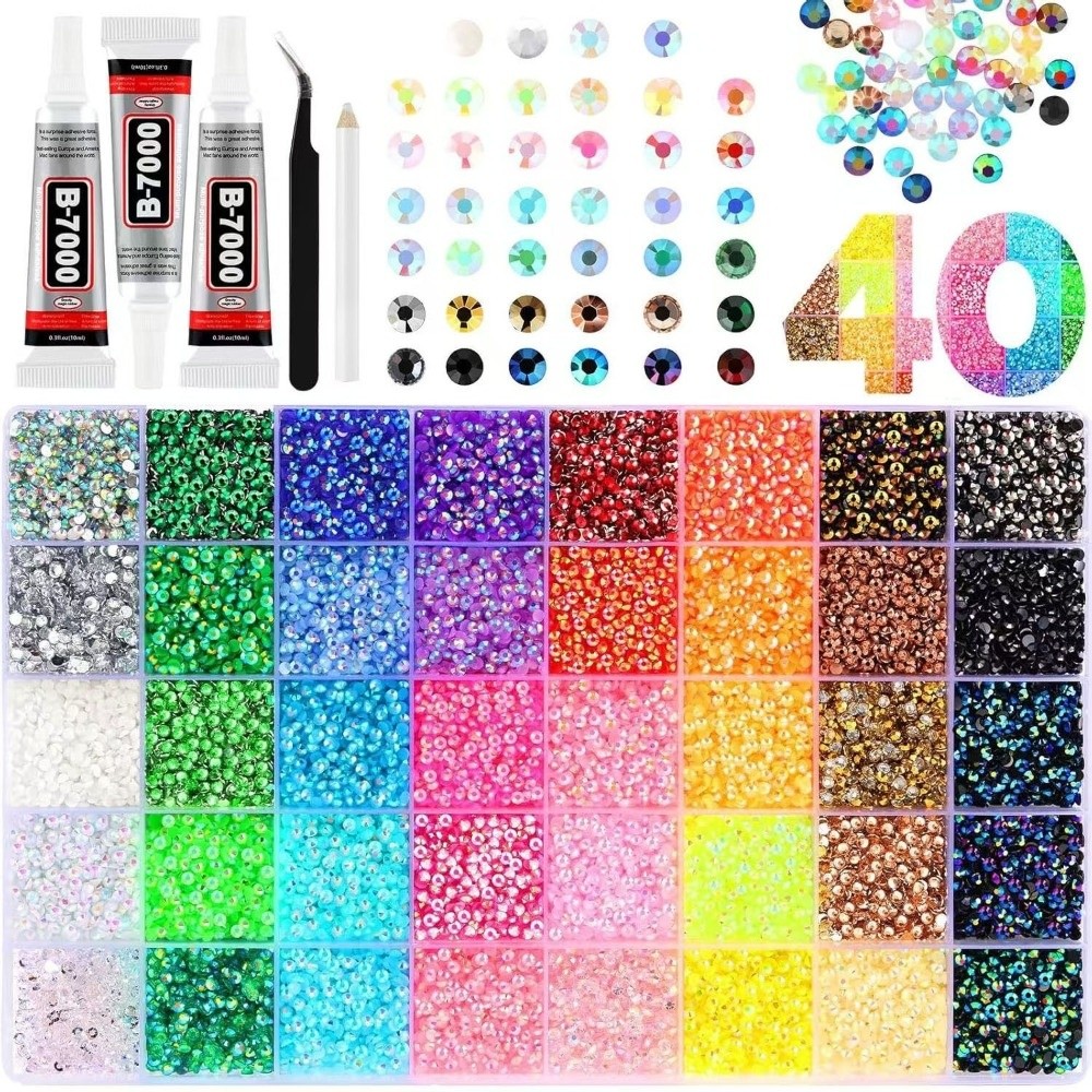 Multicolor Resin Rhinestone Ki - Nail Art Quirky recension och pris