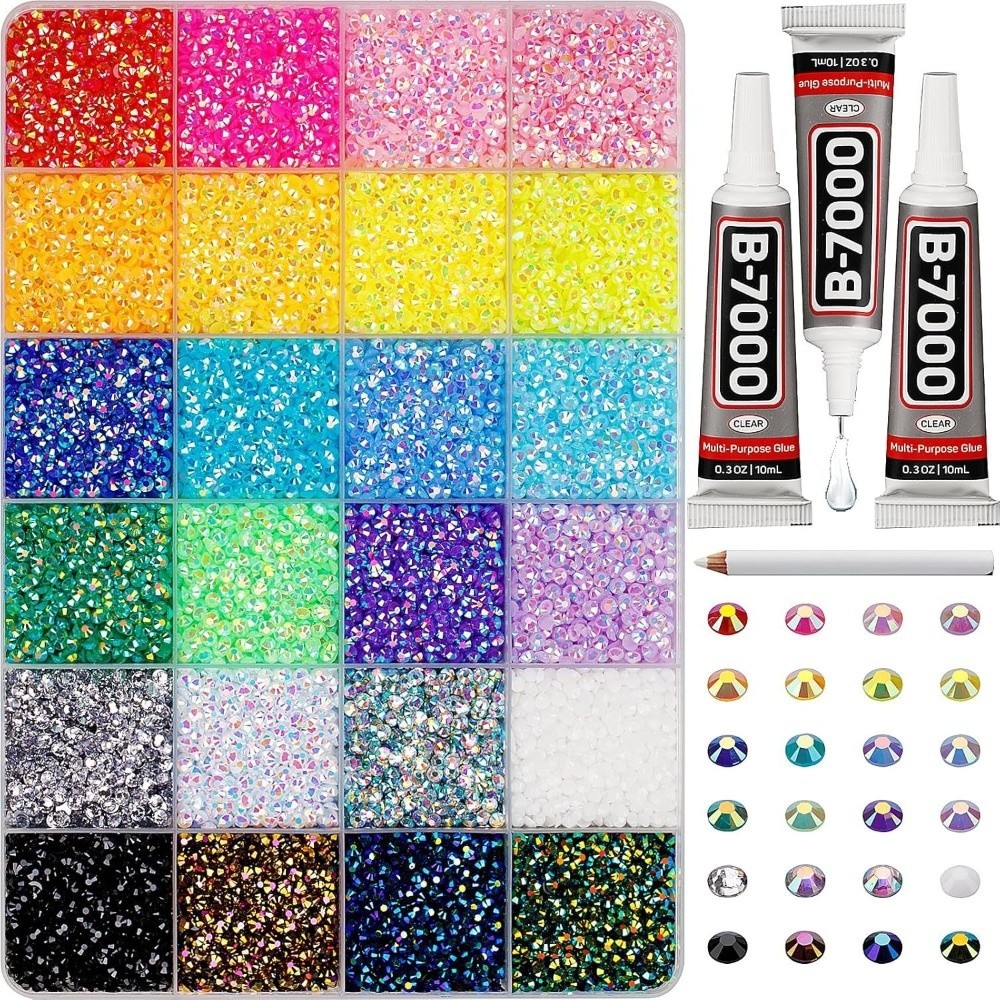 Multicolor Resin Rhinestone Ki - Nail Art Quirky recension och pris