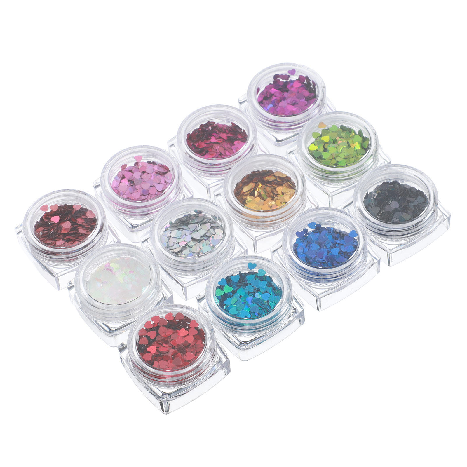 1Set Shinning Heart Nail Sequi - Nail Art Valentine recension och pris