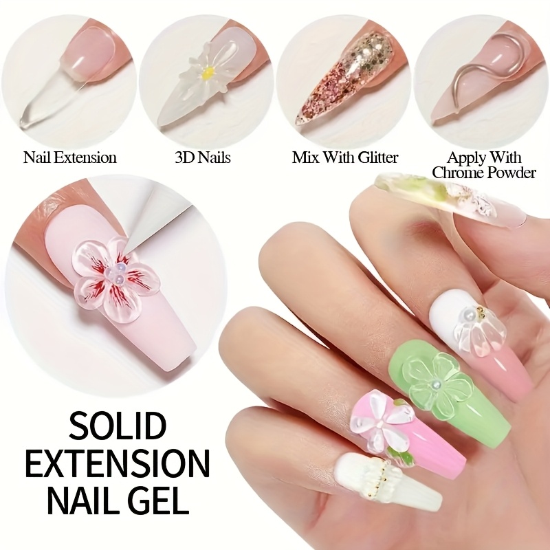 100g Clear Non-Stick Hand Exte - Nail Art Quirky recension och pris