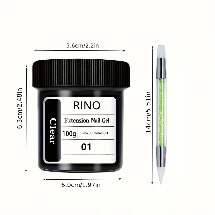 100g Clear Non-Stick Hand Exte - Nail Art Quirky recension och pris