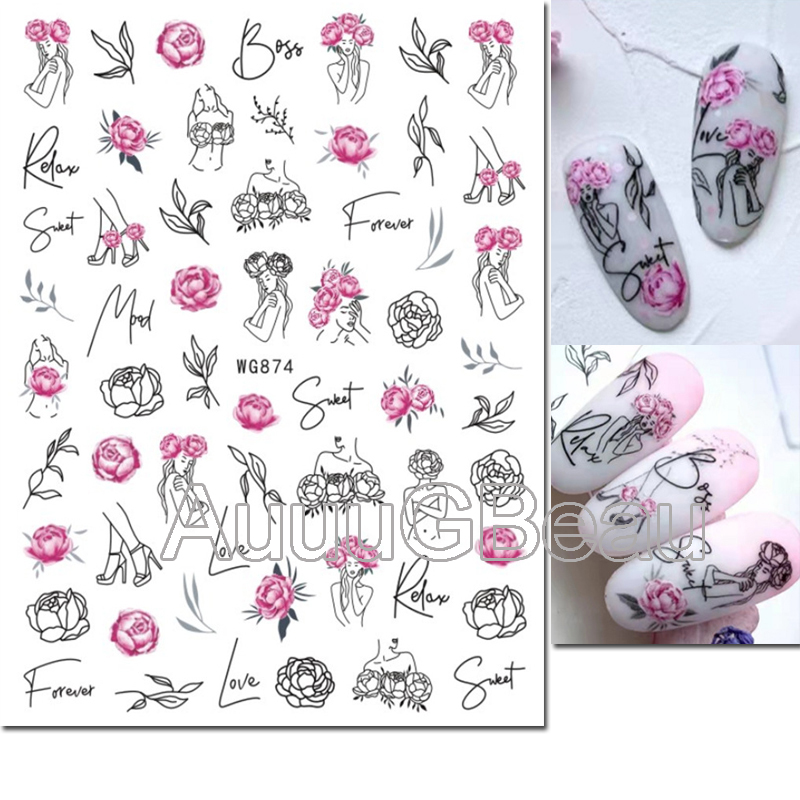 3d Nail Art Decals Valentine G - Nail Art Valentine recension och pris
