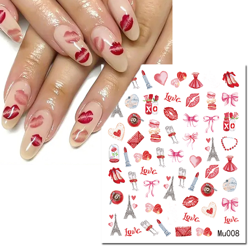 3d Nail Art Sliders Stickers V - Nail Art Valentine recension och pris