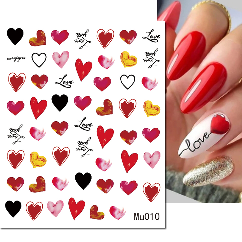 3d Nail Art Sliders Stickers V - Nail Art Valentine recension och pris