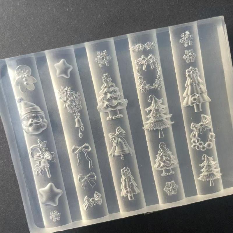 3D Silicone Nail Mold Snowman  - Nail Art For Men recension och pris