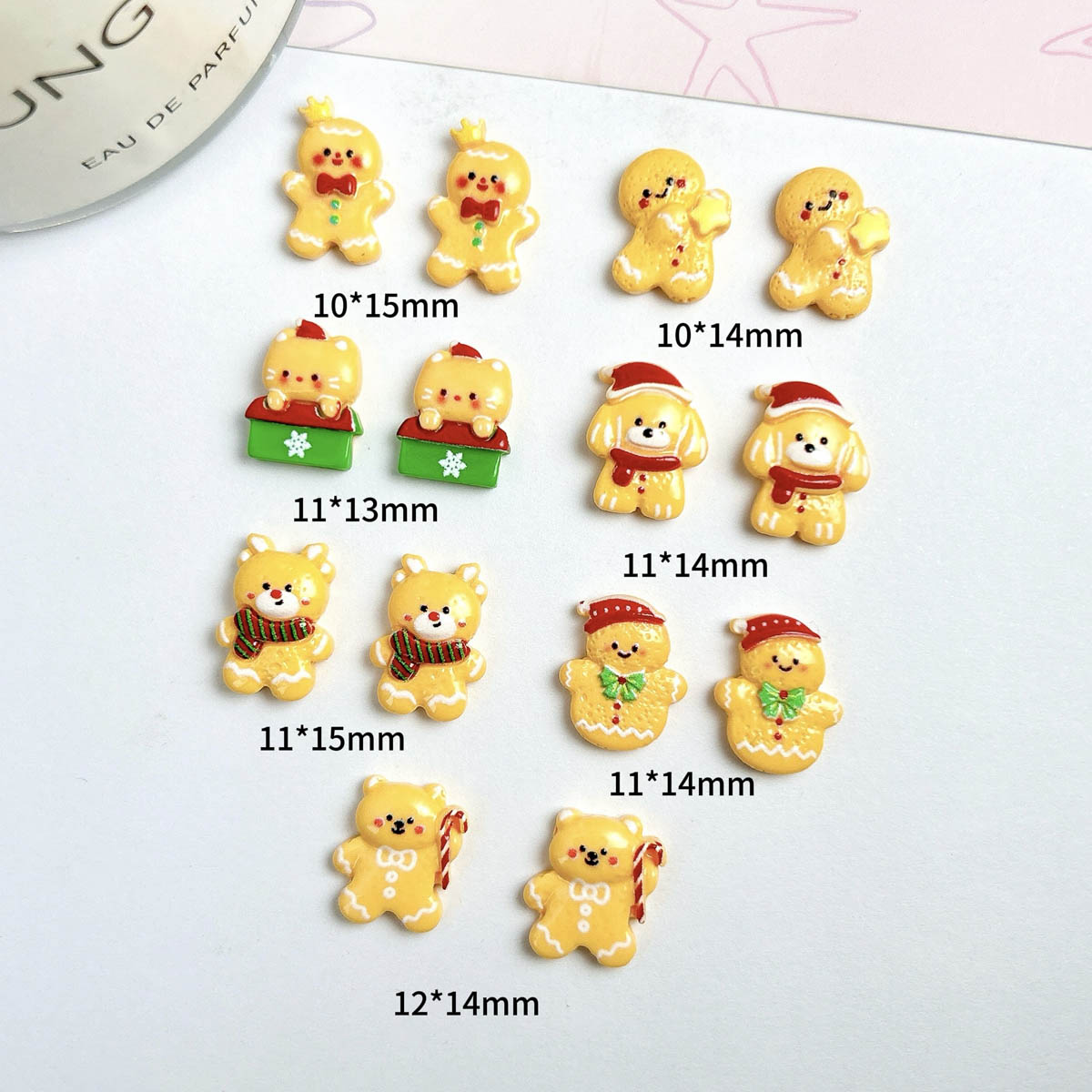 20PCS Kawaii Christmas Gingerb - Nail Art For Men recension och pris