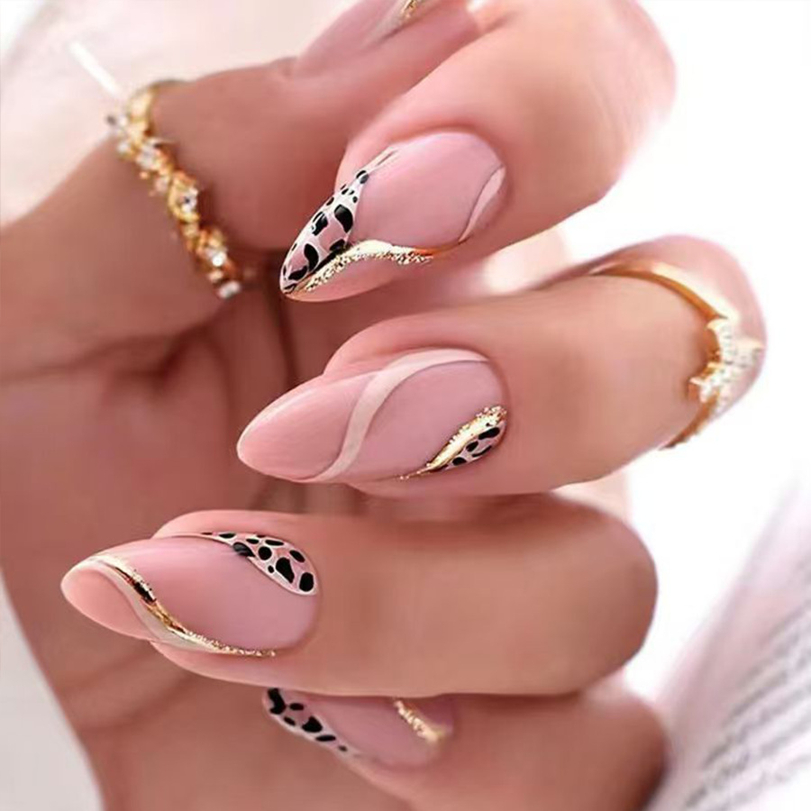 Medium fake nails for women gi - Nail Art Leopard recension och pris