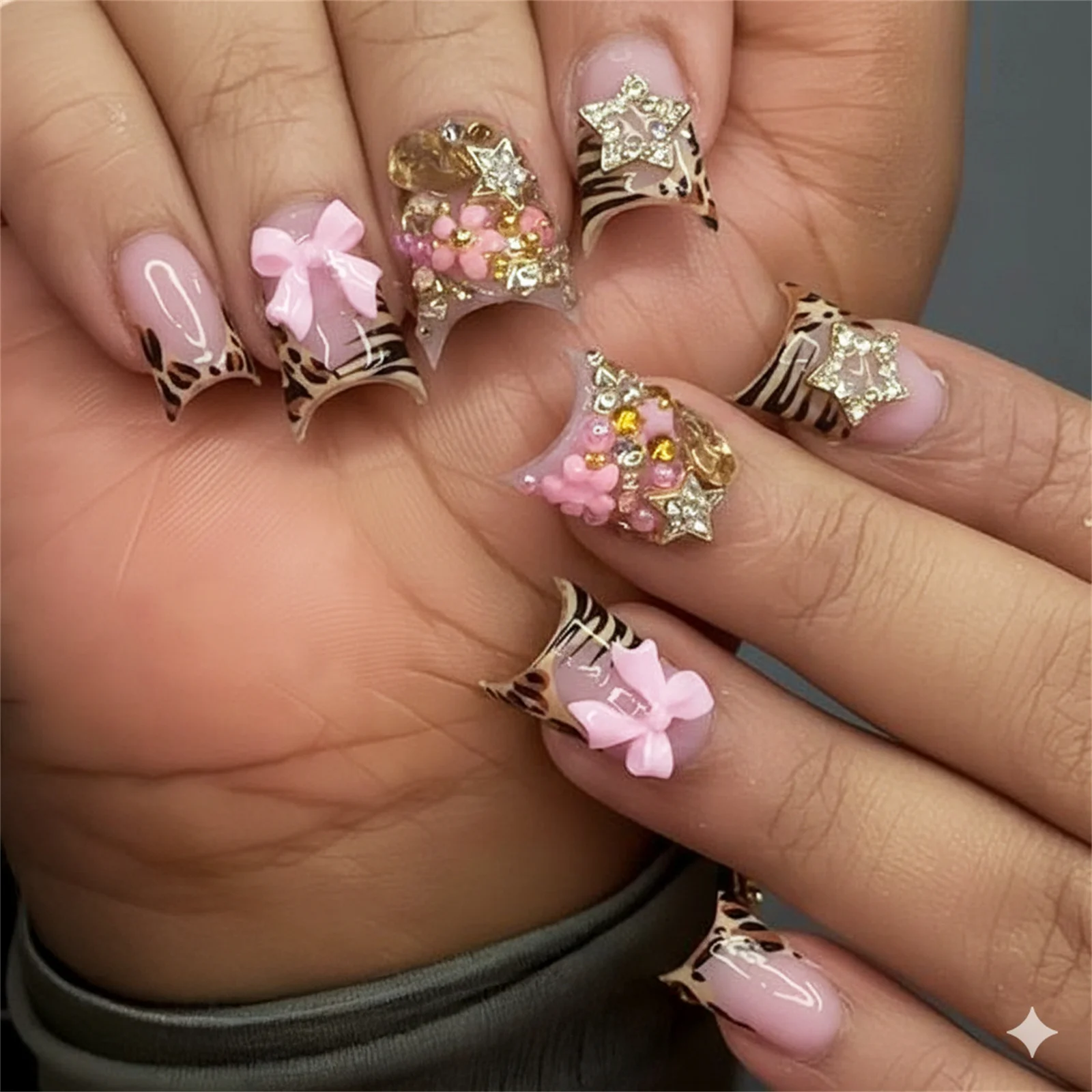 24Pcs Short Duckbill Press On  - Nail Art Leopard recension och pris